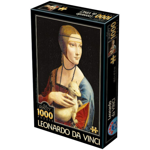 Puzzle de la Dama del armiño de Leonardo da Vinci de 1000 piezas D-Toys