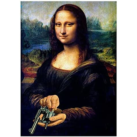 Puzzle de la Mona Lisa con pistola